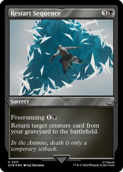 Restart Sequence Foil Etched Universes Beyond: Assassin's Creed Magic card