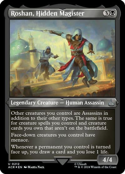 Roshan Hidden Magister Foil Etched Universes Beyond: Assassin's Creed Magic card