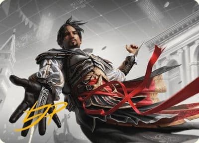 Ezio Auditore da Firenze Art Card Gold Stamped Signature Art Series: Universes Beyond: Assassin's Creed Magic card