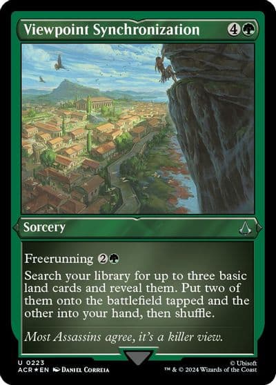 Viewpoint Synchronization Foil Etched Universes Beyond: Assassin's Creed Magic card