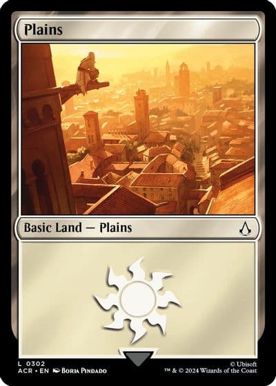 Plains 0302 Universes Beyond: Assassin's Creed Magic card