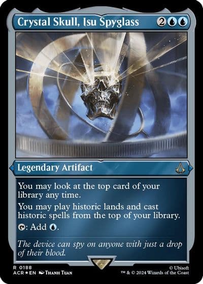 Crystal Skull Isu Spyglass Foil Etched Universes Beyond: Assassin's Creed Magic card