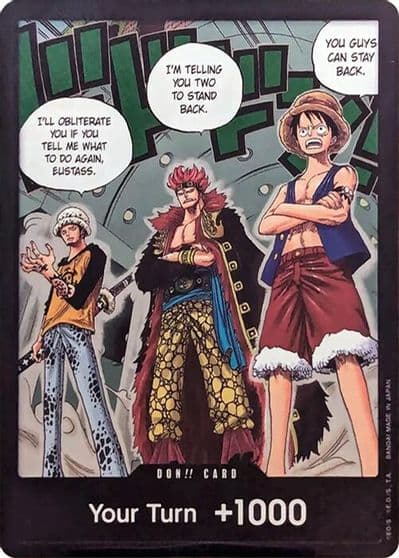 DON Card Trafalgar Law Eustass Kid and MonkeyDLuffy Double Pack Set Vol 4 500 Years in the Future One Piece card