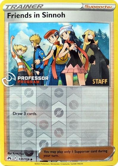 Friends in Sinnoh (2023) [Staff] Professor Program Promos Pokemon card