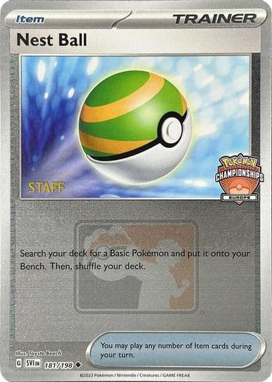 Nest Ball (Europe Championships) [Staff] League & Championship Cards Pokemon card
