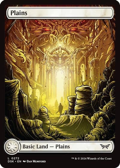 Plains 0272 Full Art Duskmourn: House of Horror Magic card