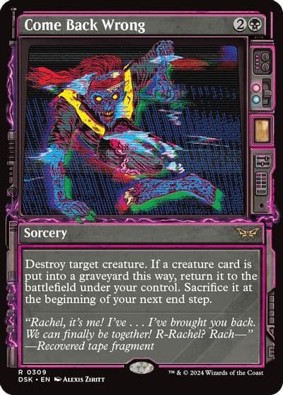 Come Back Wrong Showcase Duskmourn: House of Horror Magic card