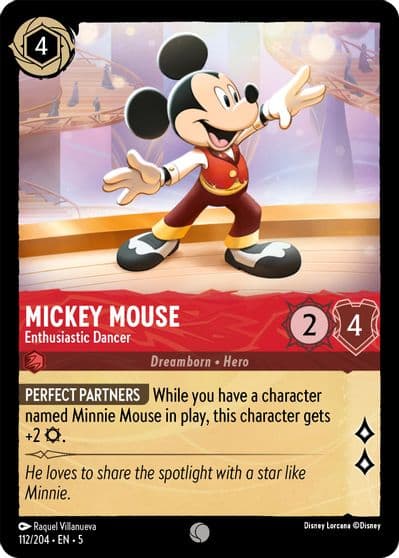 Mickey Mouse - Enthusiastic Dancer Shimmering Skies Lorcana card