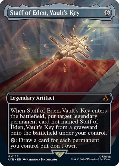 Staff of Eden Vaults Key Borderless Universes Beyond: Assassin's Creed Magic card
