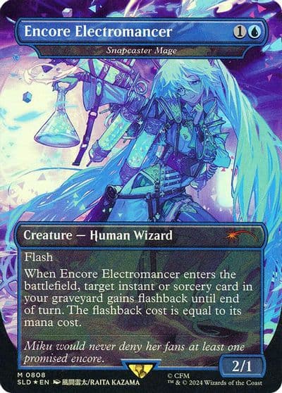 Encore Electromancer Snapcaster Mage Rainbow Foil Secret Lair Drop Series Magic card
