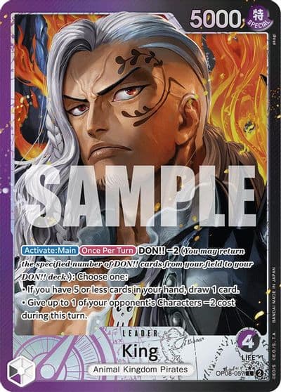 King 057 Parallel Two Legends One Piece card