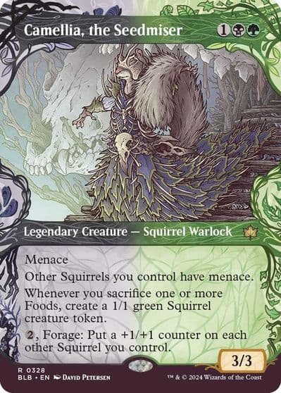 Camellia the Seedmiser Showcase Bloomburrow Magic card