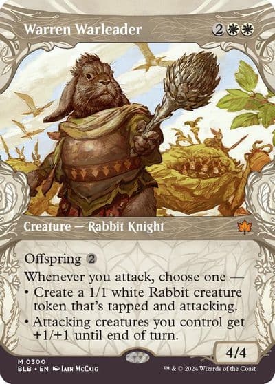 Warren Warleader Showcase Bloomburrow Magic card