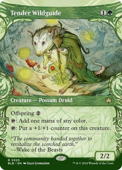 Tender Wildguide Showcase Bloomburrow Magic card