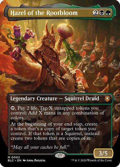Hazel of the Rootbloom Borderless Commander: Bloomburrow Magic card