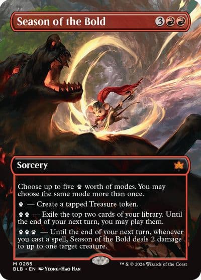 Season of the Bold Borderless Bloomburrow Magic card