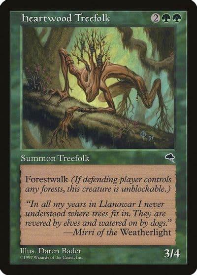 Heartwood Treefolk Tempest Magic card