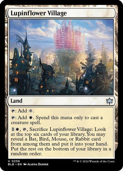 Lupinflower Village Bloomburrow Magic card