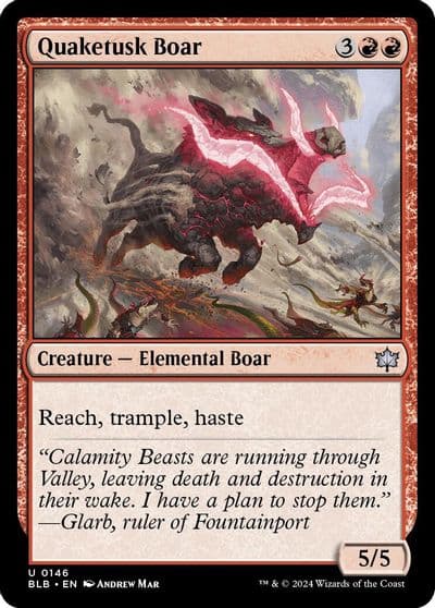 Quaketusk Boar Bloomburrow Magic card