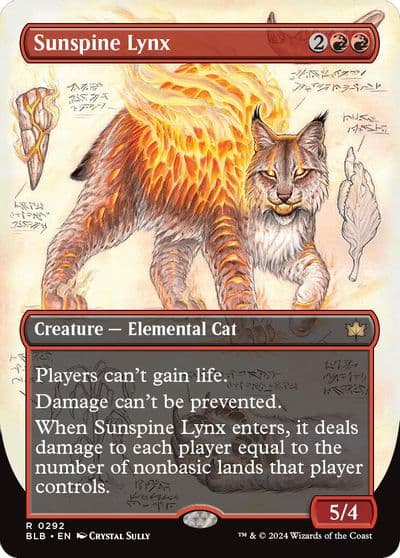 Sunspine Lynx Borderless Bloomburrow Magic card