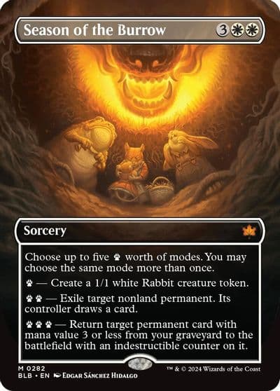 Season of the Burrow Borderless Bloomburrow Magic card