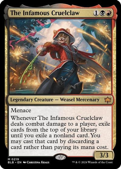 The Infamous Cruelclaw Bloomburrow Magic card