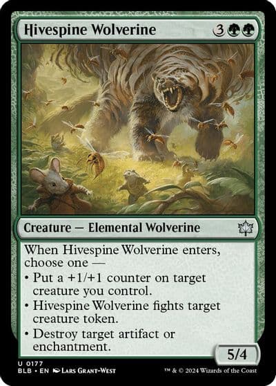 Hivespine Wolverine Bloomburrow Magic card