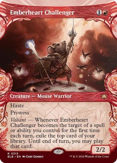 Emberheart Challenger Showcase Bloomburrow Magic card
