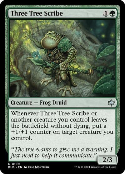 Three Tree Scribe Bloomburrow Magic card