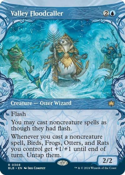 Valley Floodcaller Showcase Bloomburrow Magic card