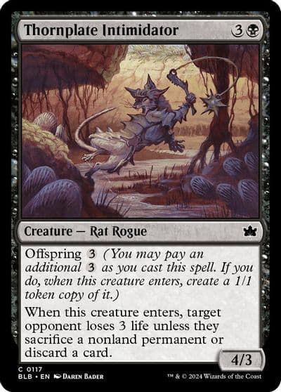 Thornplate Intimidator Bloomburrow Magic card