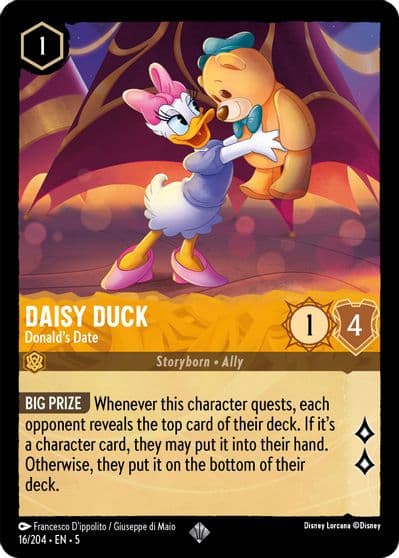 Daisy Duck Donalds Date Shimmering Skies Lorcana card