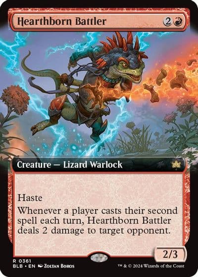 Hearthborn Battler Extended Art Bloomburrow Magic card
