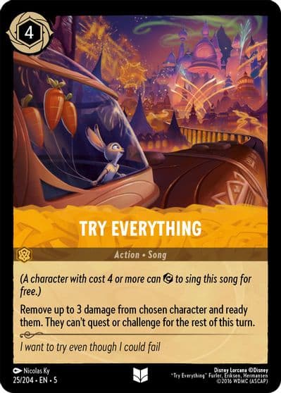 Try Everything Shimmering Skies Lorcana card