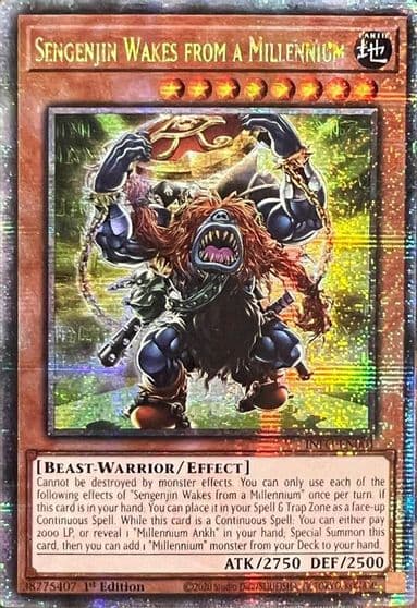 Sengenjin Wakes from a Millennium Quarter Century Secret Rare The Infinite Forbidden Yu-Gi-Oh! card