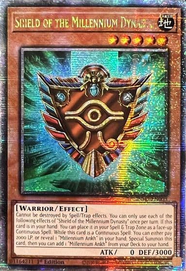 Shield of the Millennium Dynasty Quarter Century Secret Rare The Infinite Forbidden Yu-Gi-Oh! card