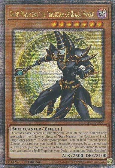 Dark Magician the Magician of Black Magic Quarter Century Secret Rare The Infinite Forbidden Yu-Gi-Oh! card