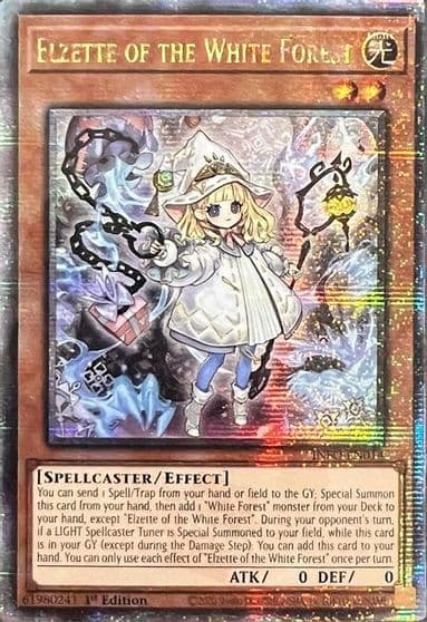 Elzette of the White Forest Quarter Century Secret Rare The Infinite Forbidden Yu-Gi-Oh! card