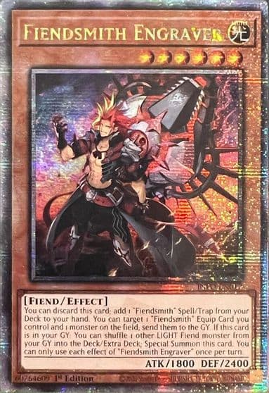Fiendsmith Engraver Quarter Century Secret Rare The Infinite Forbidden Yu-Gi-Oh! card