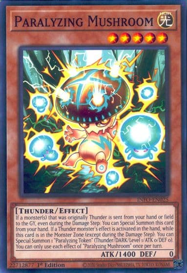 Paralyzing Mushroom The Infinite Forbidden Yu-Gi-Oh! card