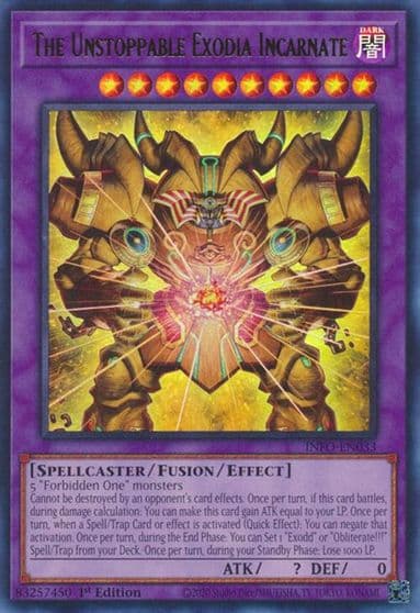 The Unstoppable Exodia Incarnate The Infinite Forbidden Yu-Gi-Oh! card