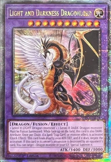 Light and Darkness Dragonlord Quarter Century Secret Rare The Infinite Forbidden Yu-Gi-Oh! card