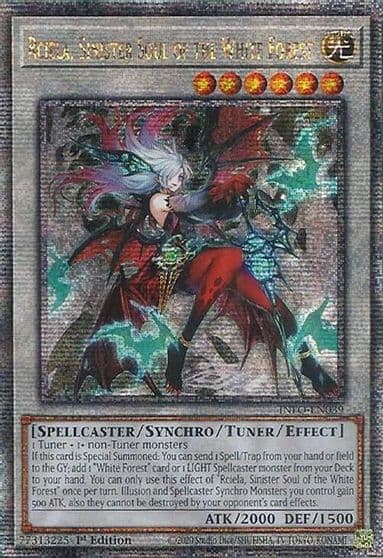 Rciela Sinister Soul of the White Forest Quarter Century Secret Rare The Infinite Forbidden Yu-Gi-Oh! card