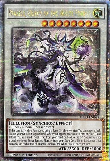 Diabell Queen of the White Forest Quarter Century Secret Rare The Infinite Forbidden Yu-Gi-Oh! card
