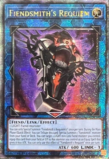 Fiendsmiths Requiem Quarter Century Secret Rare The Infinite Forbidden Yu-Gi-Oh! card