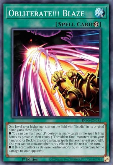 Obliterate Blaze The Infinite Forbidden Yu-Gi-Oh! card