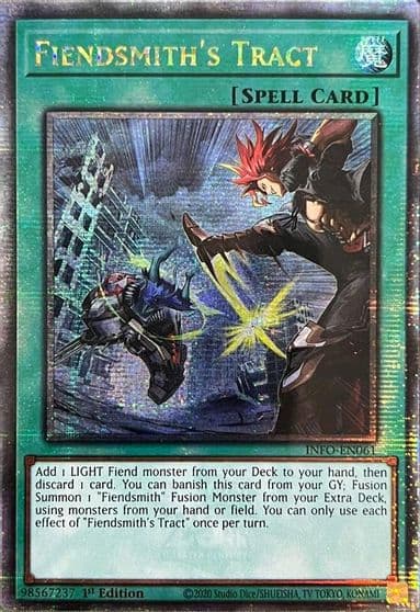 Fiendsmiths Tract Quarter Century Secret Rare The Infinite Forbidden Yu-Gi-Oh! card