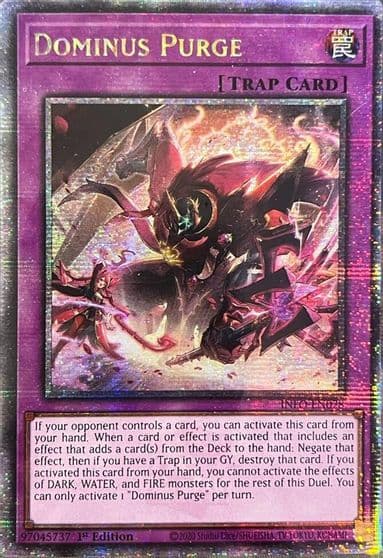 Dominus Purge Quarter Century Secret Rare The Infinite Forbidden Yu-Gi-Oh! card