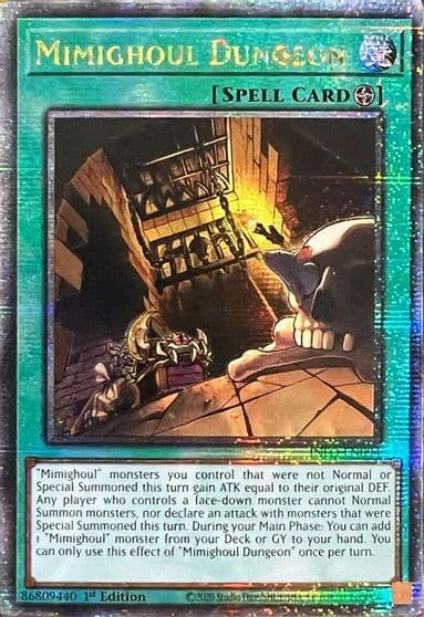 Mimighoul Dungeon Quarter Century Secret Rare The Infinite Forbidden Yu-Gi-Oh! card