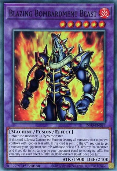 Blazing Bombardment Beast The Infinite Forbidden Yu-Gi-Oh! card